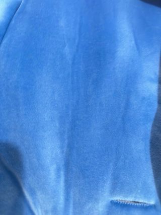 Abrigo Oversize Azul Terciopelo