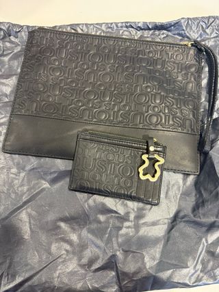 Conjunto Pouch y Monedero Tous Negro