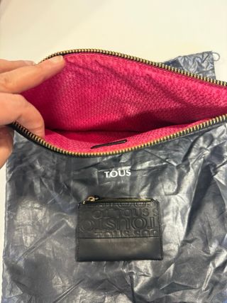 Conjunto Pouch y Monedero Tous Negro