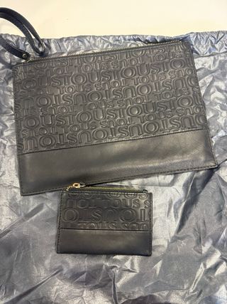 Conjunto Pouch y Monedero Tous Negro