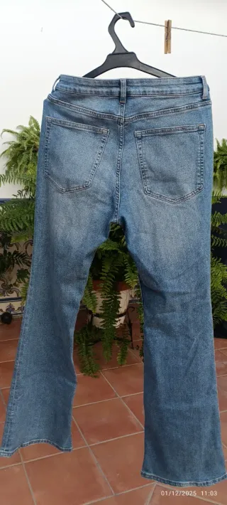 Pantalón vaquero mujer flare azul