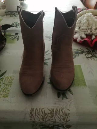 Botas estilo cowboy beige/marrón