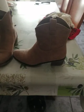 Botas estilo cowboy beige/marrón