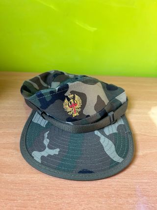 Gorra militar camuflaje con escudo