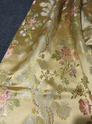 Tela fallera oro y rosa 1.10x3m amarillo