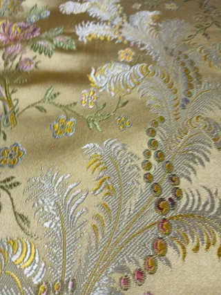 Tela fallera oro y rosa 1.10x3m amarillo