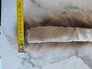 Pelo para gorro beige y marrón