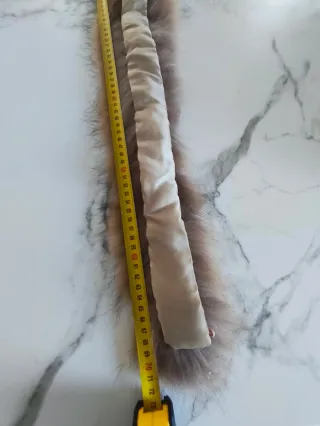 Pelo para gorro beige y marrón