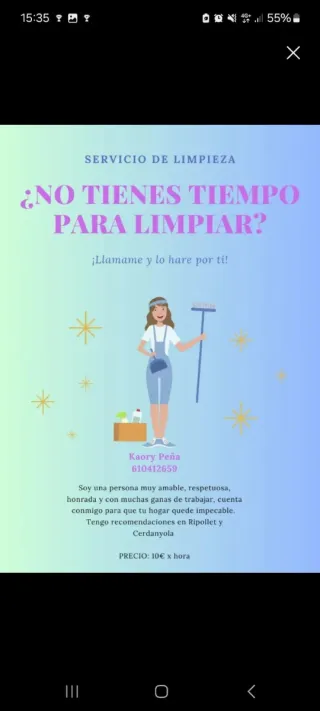 Limpieza y cuidado de personas