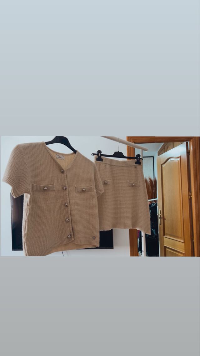 Conjunto punto beige LIQUIDACIÓN X CIERRE