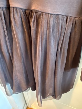 Vestido Benetton estrella lentejuelas tul 8-10 año