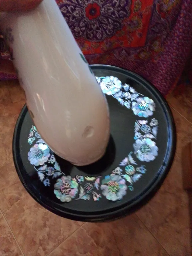 Lote 3 Vasi in Ceramica Porcellana Fiori