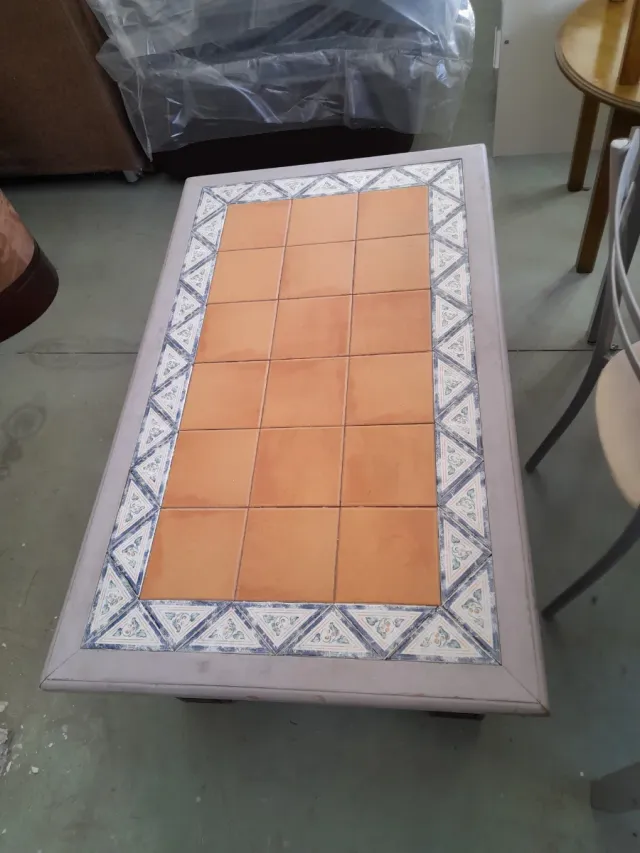 Mesa de centro cerámica y madera