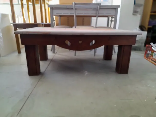 Mesa de centro cerámica y madera