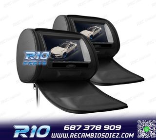 REPOSACABEZAS MULTIMEDIA 7 PULGADAS HD USB SD COLOR NEGRO