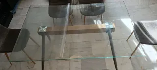 Mesa Comedor Cristal y Forja