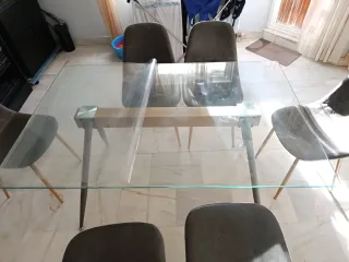 Mesa Comedor Cristal y Forja