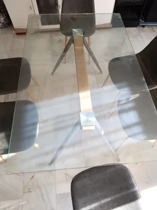 Mesa Comedor Cristal y Forja