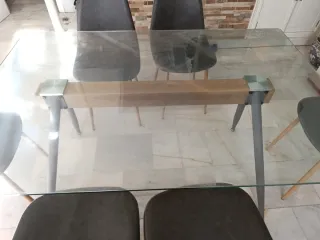 Mesa Comedor Cristal y Forja