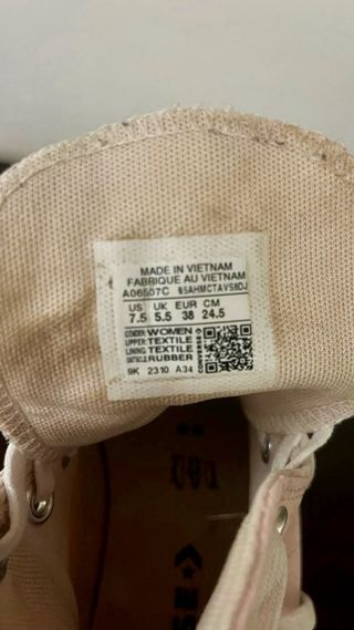 Converse Chuck Taylor All Star Rosa Talla 38