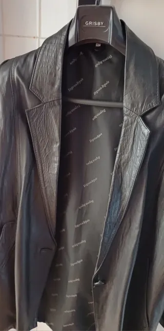 Chaqueta de cuero 3/4 para mujer