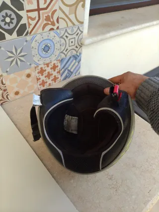 Casco Moto Grigio Taglia S