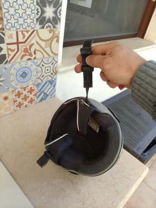 Casco Moto Grigio Taglia S