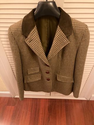 Chaqueta de cuadros con coderas