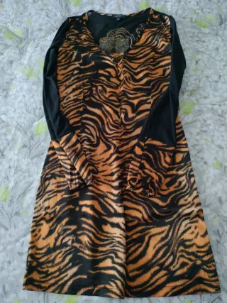 Vestitino fantasia tigre nero arancio