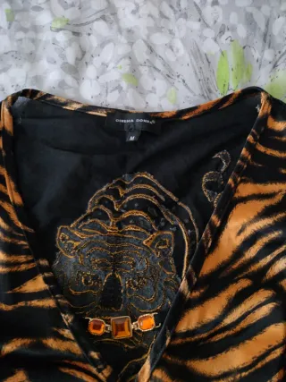 Vestitino fantasia tigre nero arancio