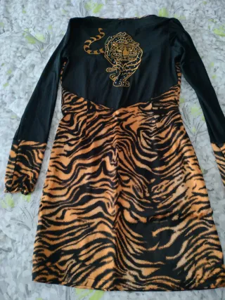 Vestitino fantasia tigre nero arancio