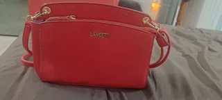 Borsa a tracolla Lancetti rosa .