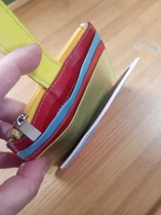 Cartera multicolor con cremallera