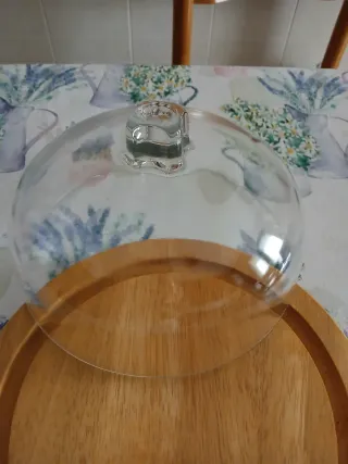 Porta dolci in legno e vetro piccolino