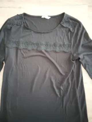 Camiseta Springfield M Encaje Negro