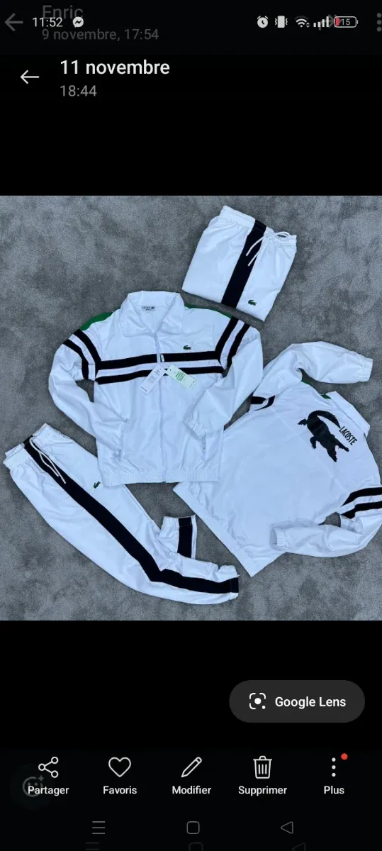 Conjunto deportivo blanco y negro