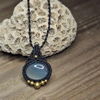 Ciondolo con Calcedonio Acqua