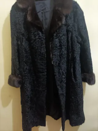 Abrigo Paris Pelo Negro y Marrón