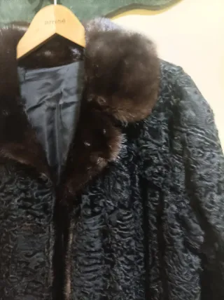 Abrigo Paris Pelo Negro y Marrón