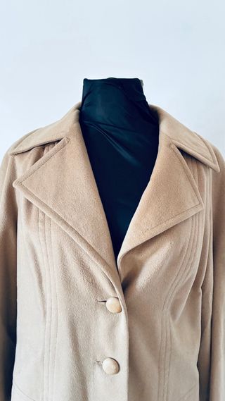 Abrigo corto vintage 70s beige