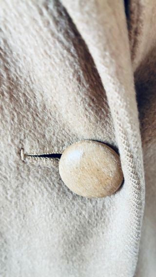 Abrigo corto vintage 70s beige