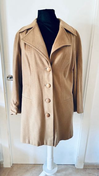 Abrigo corto vintage 70s beige