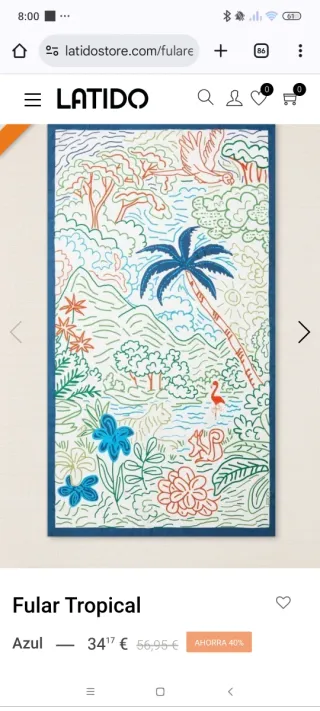 Fular Tropical LATIDO Multicolor