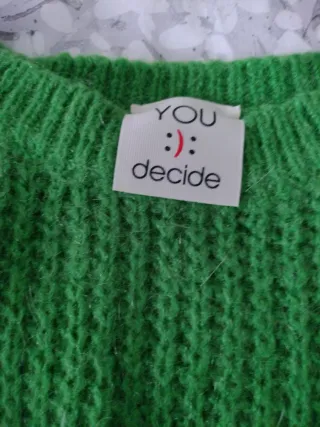 Vestito verde maglia manica lunga