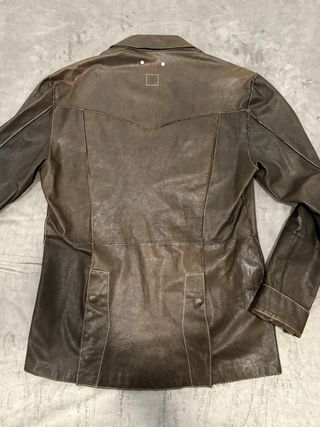 Giacca pelle Hugo Boss donna marrone