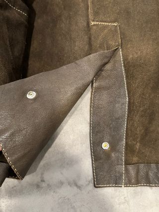 Giacca pelle Hugo Boss donna marrone