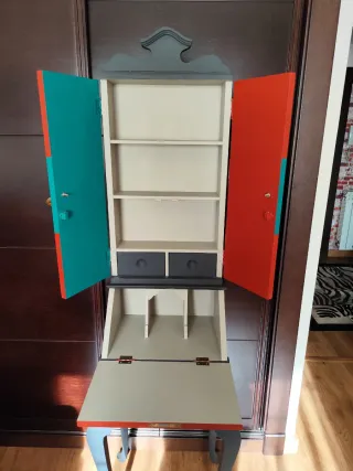 Mueble pequeño guardar joyería, escritorio pequeño