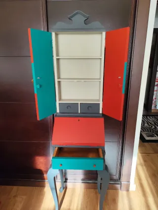 Mueble pequeño guardar joyería, escritorio pequeño