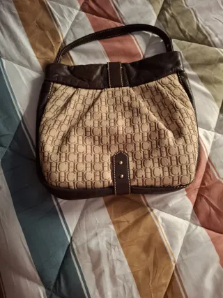 Bolso Carolina Herrera Beige y Marrón