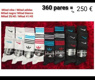 Lote 360 pares calcetines Nike/Adidas ,